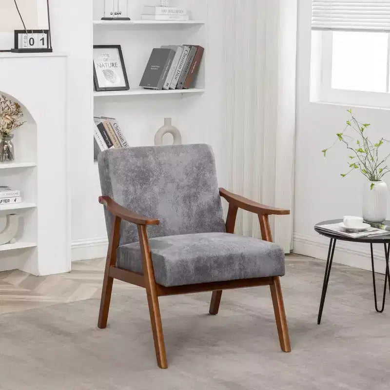 Fauteuil en cuir, Fauteuil moderne classique avec cadre en bois massif
