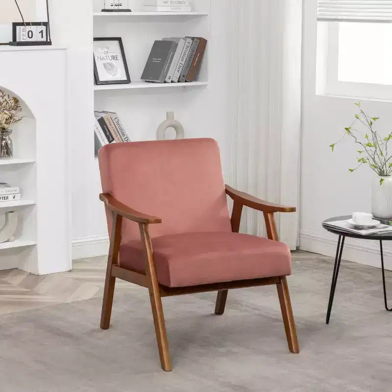 Fauteuil en cuir, Fauteuil moderne classique avec cadre en bois massif