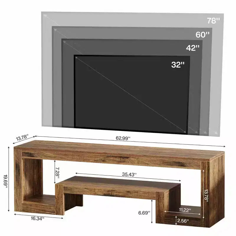 Meuble TV central, Meuble console multimédia vintage
