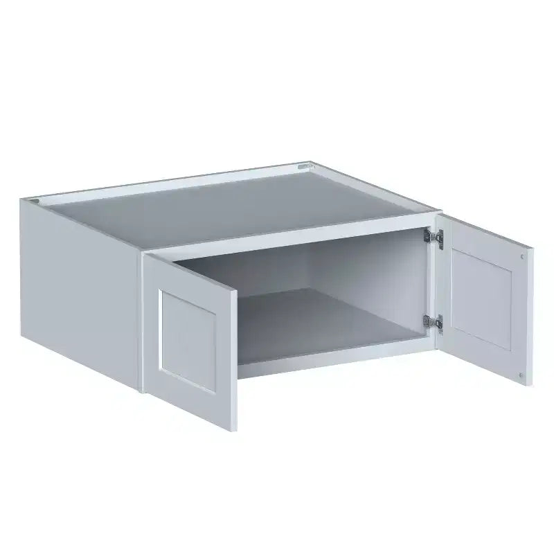 Meuble bas de cuisine Shaker 36 L x 15 H x 27 P avec deux portes, cadre en bois massif, peinture à l'eau à faible teneur en COV, fermeture douce, à assembler, gris tourterelle