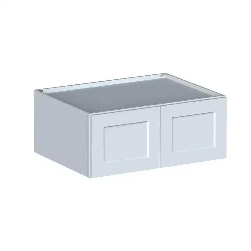 Meuble bas de cuisine Shaker 36 L x 15 H x 27 P avec deux portes, cadre en bois massif, peinture à l'eau à faible teneur en COV, fermeture douce, à assembler, gris tourterelle