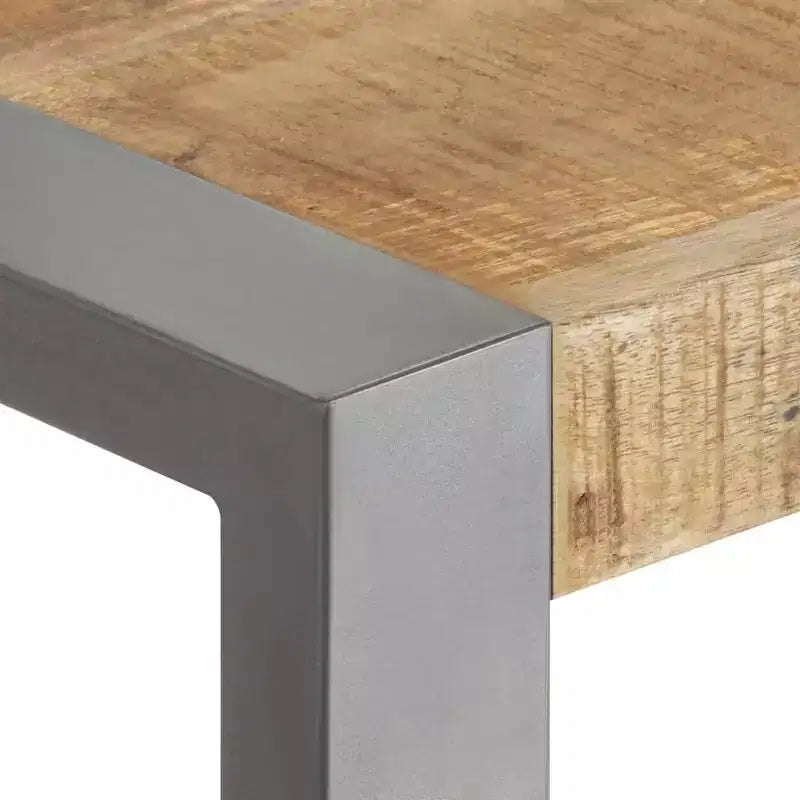 Table de salle à manger en bois de manguier brut et d'acacia massif