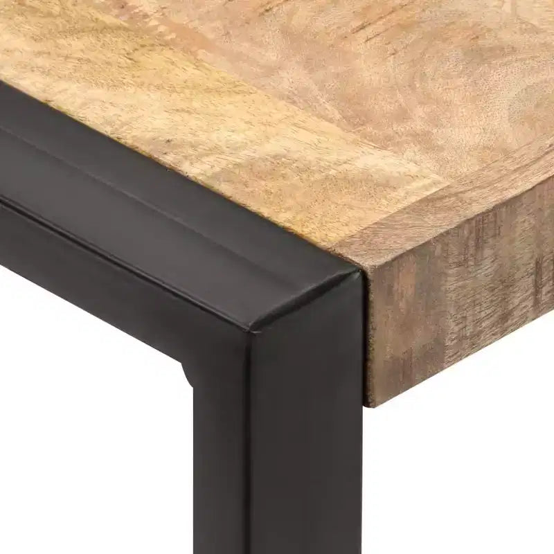 Table de salle à manger en bois de manguier brut et d'acacia massif