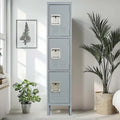 3 Door 66H Metal Lockers With Lock for Employees,Storage Locker Cabinet for Home Gym Office School Garage,Gray