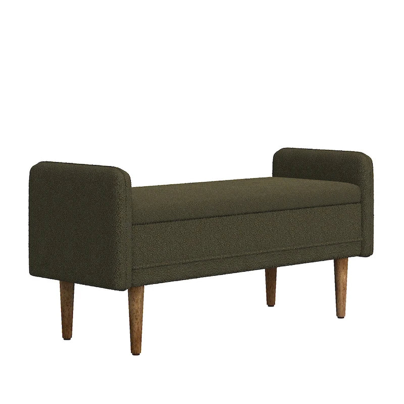 Linen Fabric Storage Stool, ,with Storage Space, Suitable for Apartments, Living Rooms and Bedrooms