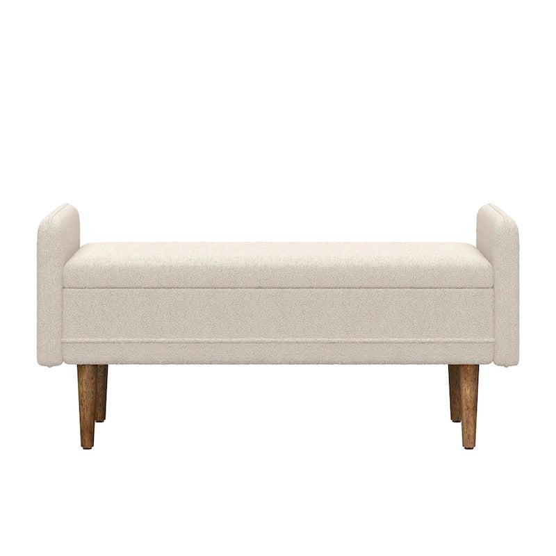 Linen Fabric Storage Stool, ,with Storage Space, Suitable for Apartments, Living Rooms and Bedrooms