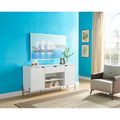 Buffet with Two Cabinets One Drawer with Six Shelves on Metal Legs for Living Room, Entryway, Bedroom