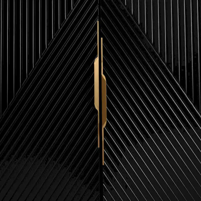Stylish Sideboard with Wave Geometric Design, Conical Legs, Adjustable, Suitable for Study, Entryway and Living Room