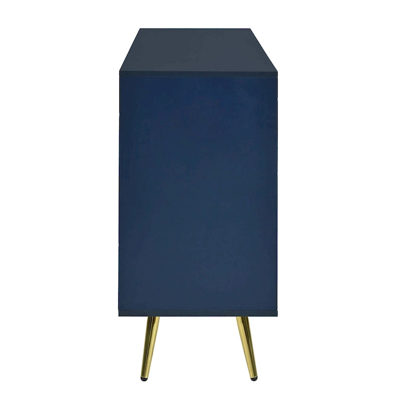 Stylish Sideboard with Wave Geometric Design, Conical Legs, Adjustable, Suitable for Study, Entryway and Living Room
