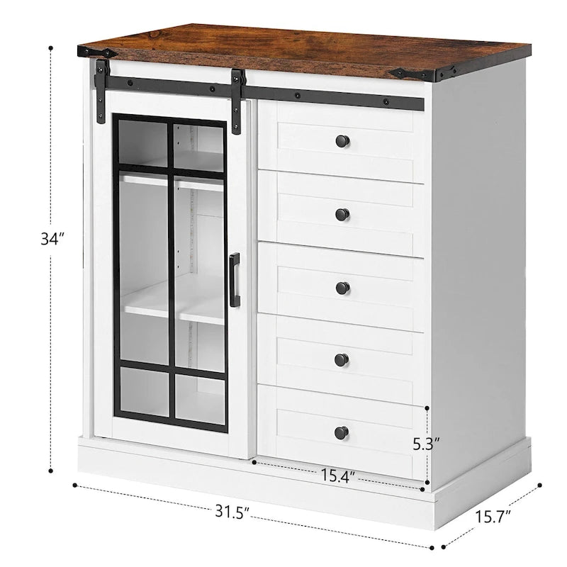 Storage Cabinet, Home Kitchen Sideboard, Living Room Storage Cabinet Against the Wall, Modern Minimalist Storage Cabinet