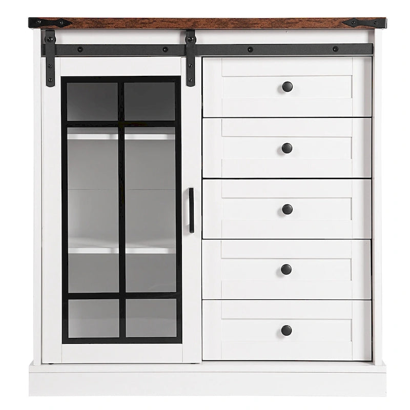 Storage Cabinet, Home Kitchen Sideboard, Living Room Storage Cabinet Against the Wall, Modern Minimalist Storage Cabinet