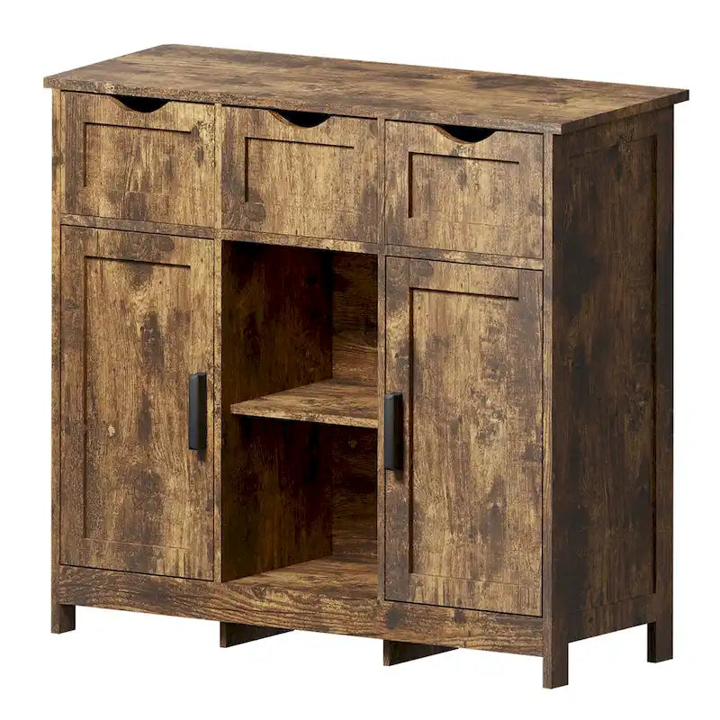 Storage Cabinets,Wooden Floor Cabinet,with Drawers and Shelves Storage Cabinets,Accent Cabinet for Living Room,Bedroom