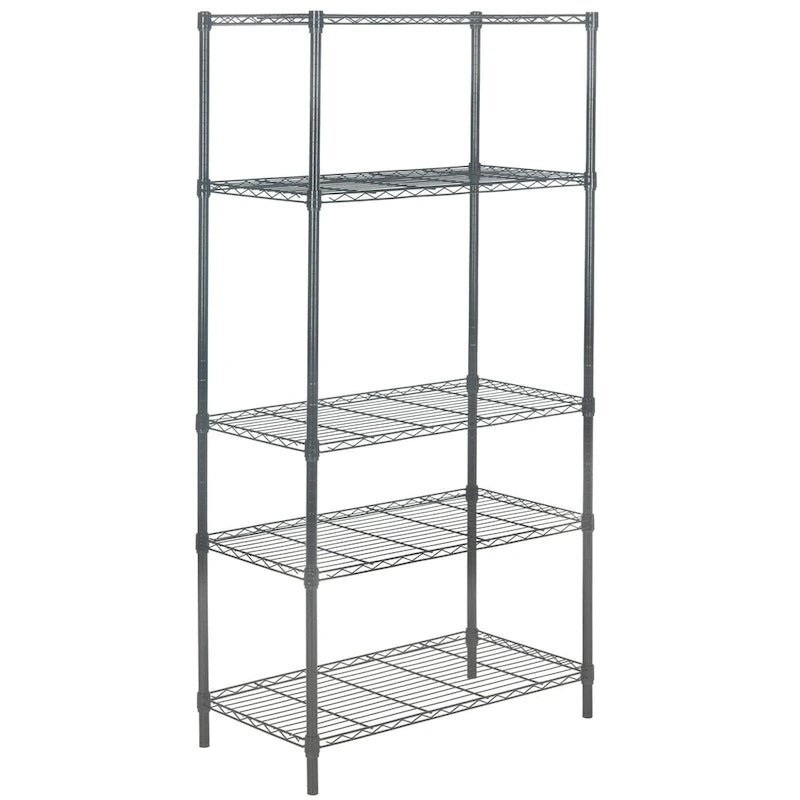 SAFAVIEH Storage Cherri 5-Tier Chrome Wire Adjustable Rack - 35.4 x 17.7 x 70.9 - 35Wx18Dx71H