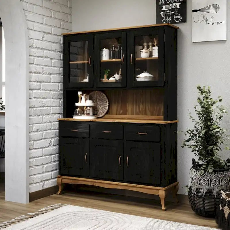 Wood Dining Hutch