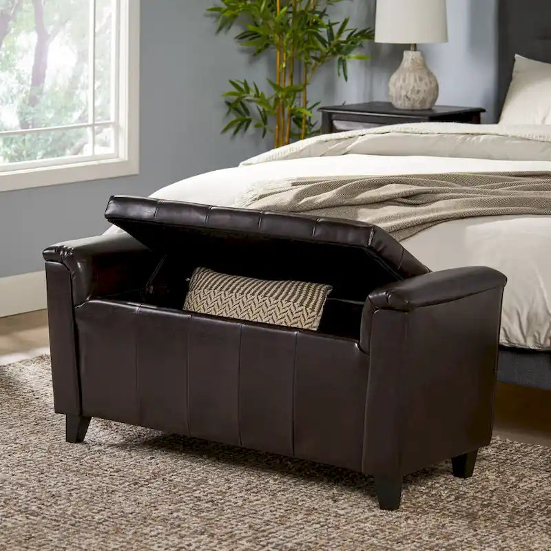 Alden Armed Storage Bench