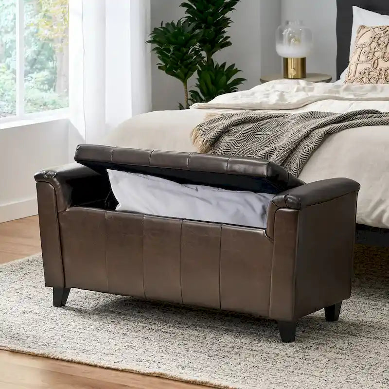 Alden Armed Storage Bench