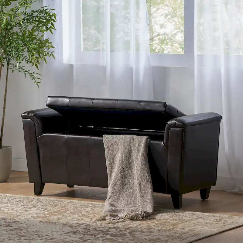 Alden Armed Storage Bench
