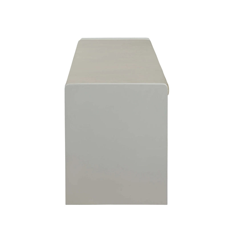 Berci Beige Fabric & White Finish Bench W/Storage
