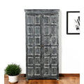 HomeRoots 72 Dark Gray Solid Wood Pantry Or Storage Closet - 36' X '72' X '18