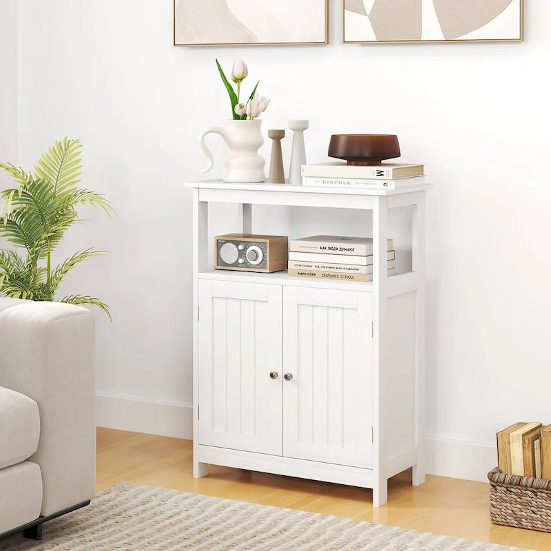 Costway Bathroom Floor Cabinet Freestanding Storage Organizer with 2 - See Details
