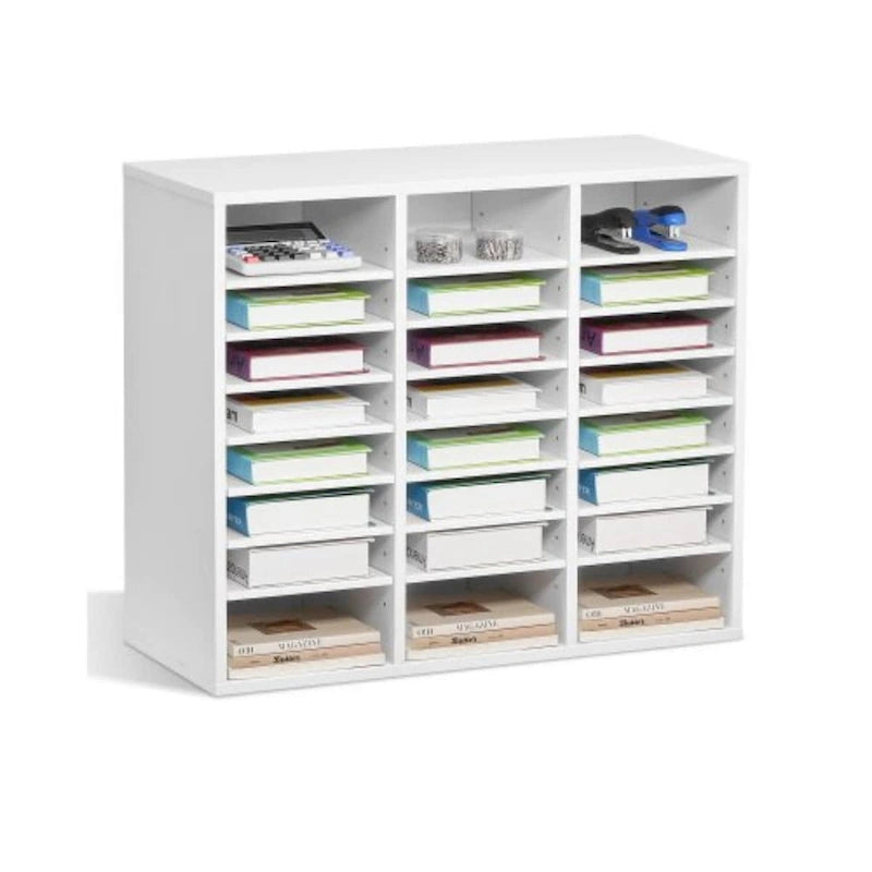 Multi-Purpose Office Literature Organizers with 24 Compartments and Adjustable Shelves Perfect Addition to Any Space