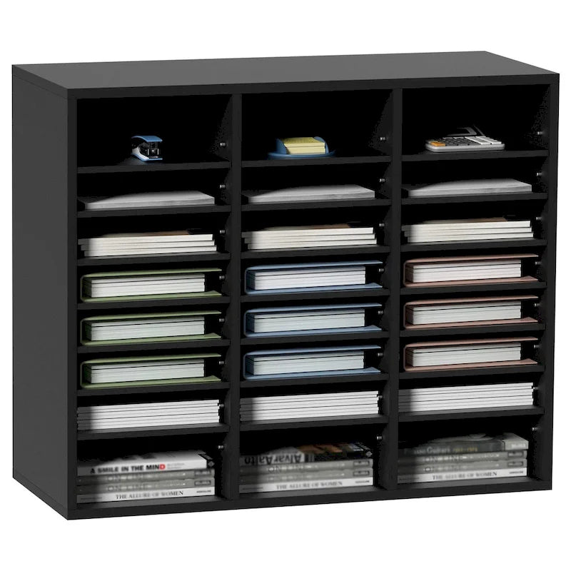 Multi-Purpose Office Literature Organizers with 24 Compartments and Adjustable Shelves Perfect Addition to Any Space