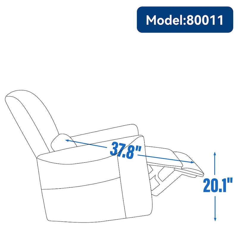 Brown Ergonomic Power Recliner with Swivel, Rocking, and USB Ports