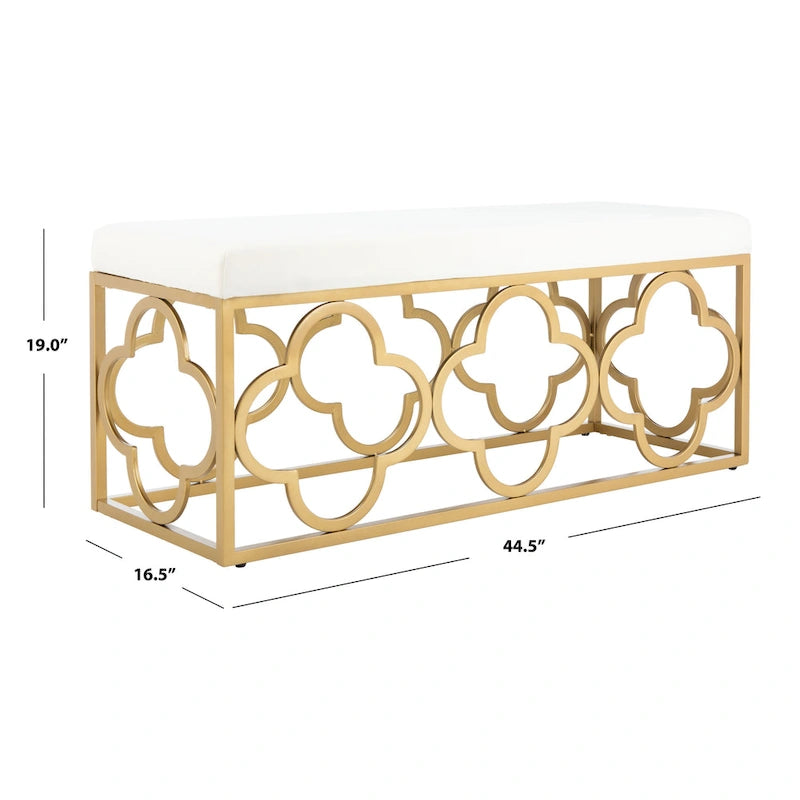 SAFAVIEH Penelope Moroccan Glam Rectangle Bench - 44.5 x 16.5 x 19 - 45Wx17Dx19H