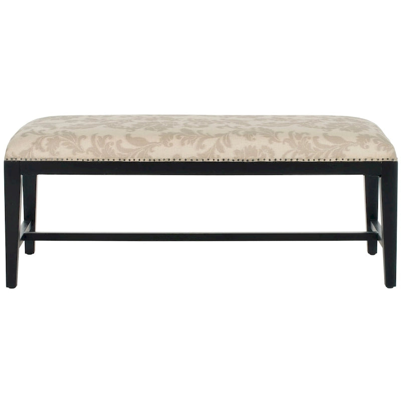 SAFAVIEH Tenisha Floral Beige Bench - 46 W x 19 D x 20 H - 46Wx19Dx20H