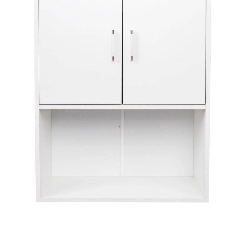 Wood Floating Wall Mounted Storage Cabinet For Barber Shampoo Station