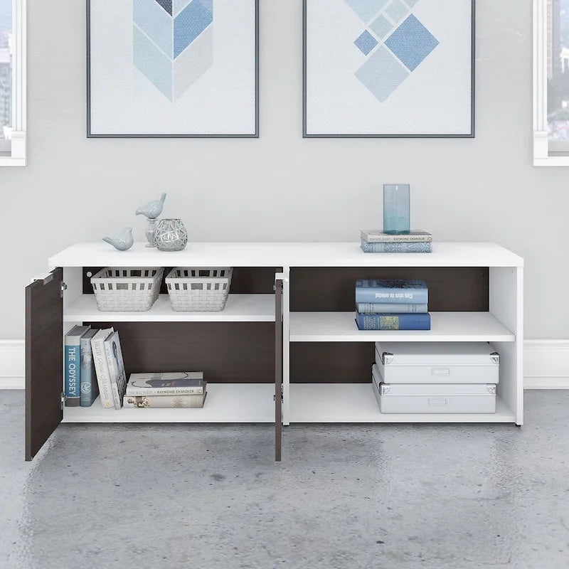 Jamestown Low Storage Cabinet with Shelves by Bush Business Furniture