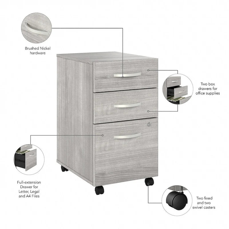 Studio A 3 Drawer Mobile File Cabinet by Bush Business Furniture