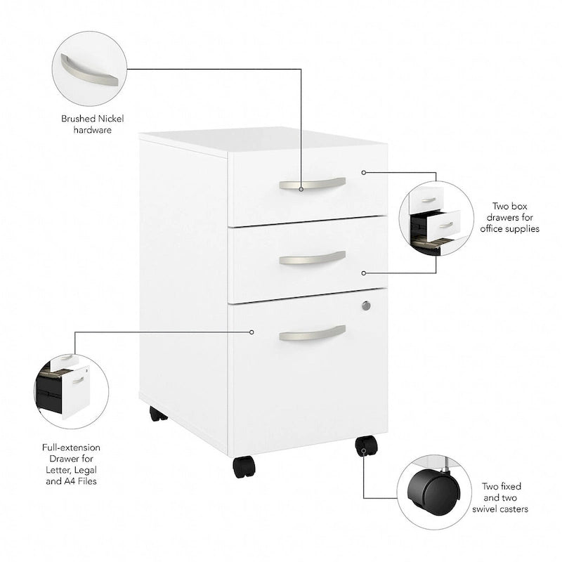 Studio A 3 Drawer Mobile File Cabinet by Bush Business Furniture