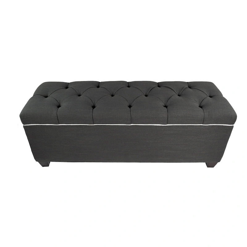Sole Secret Diamond Tufted LOFT Linen Storage Bench