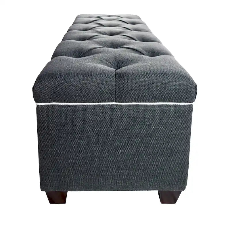 Sole Secret Diamond Tufted LOFT Linen Storage Bench