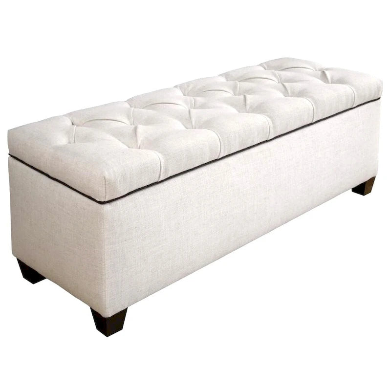 Sole Secret Diamond Tufted LOFT Linen Storage Bench
