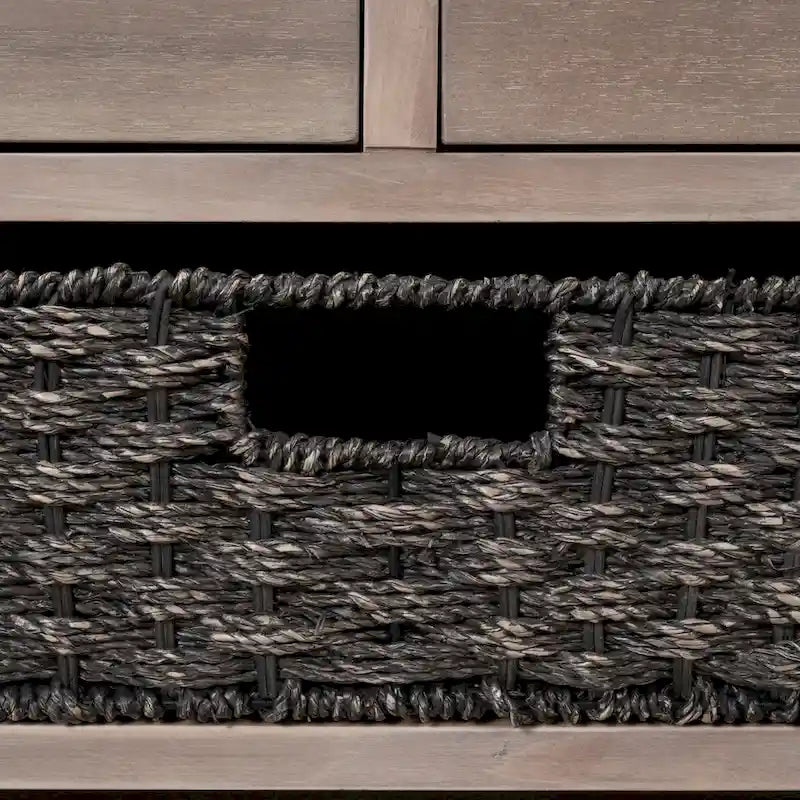 Storage Bench with Removable Basket and 2 Drawers