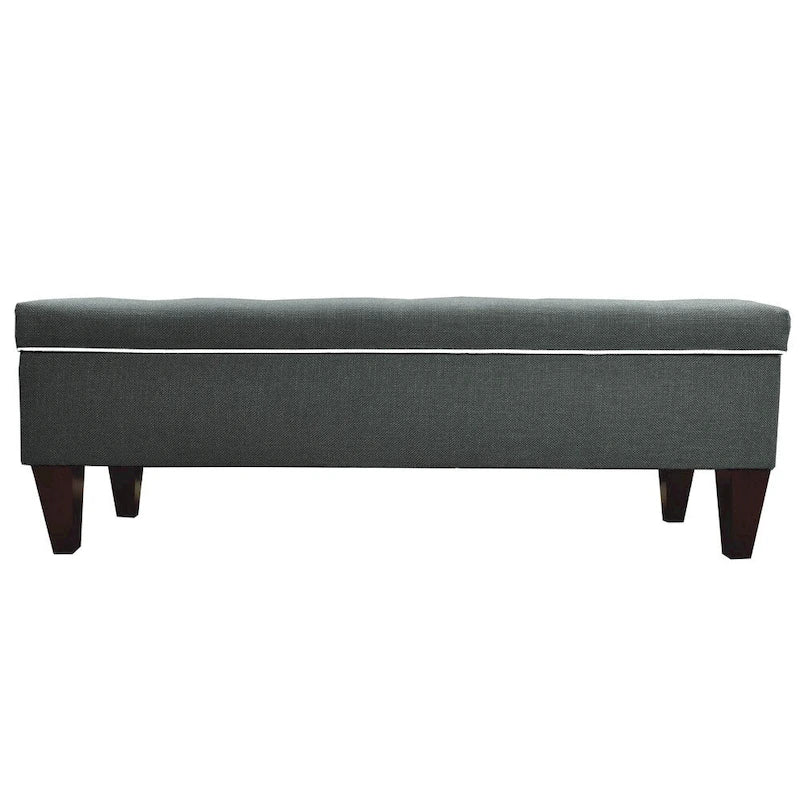Brooke Diamond Tufted Upholstered Long Storage Bench Ottoman