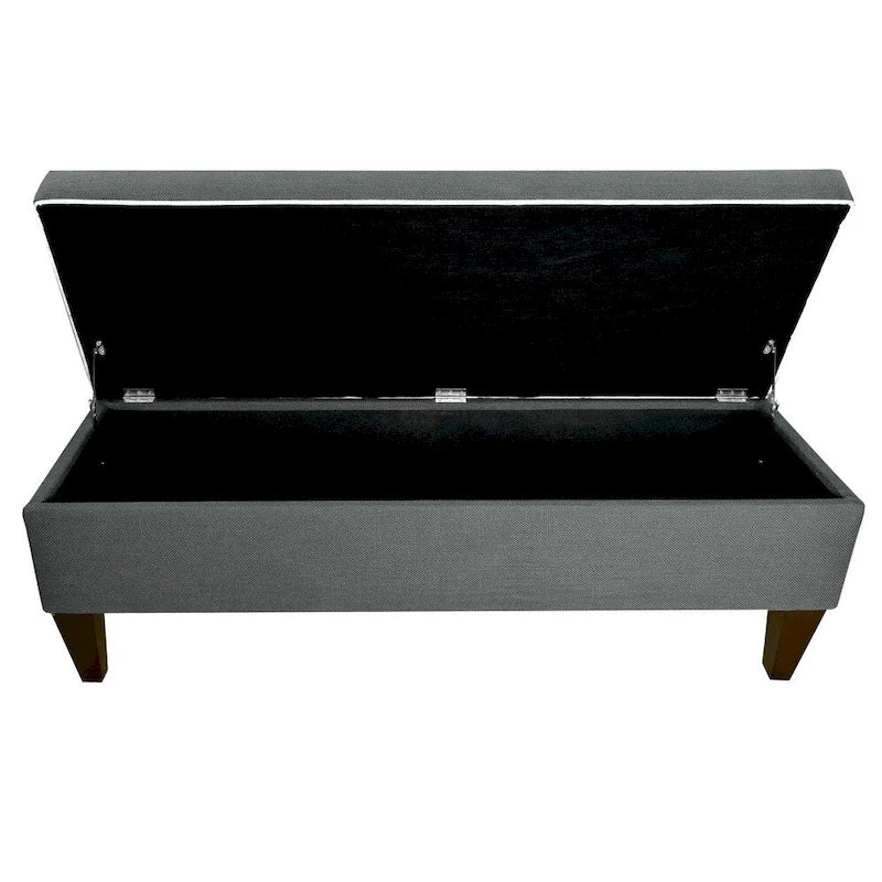 Brooke Diamond Tufted Upholstered Long Storage Bench Ottoman