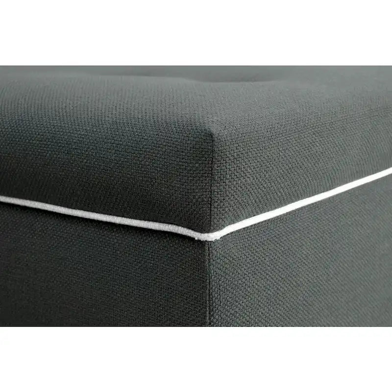 Brooke Diamond Tufted Upholstered Long Storage Bench Ottoman
