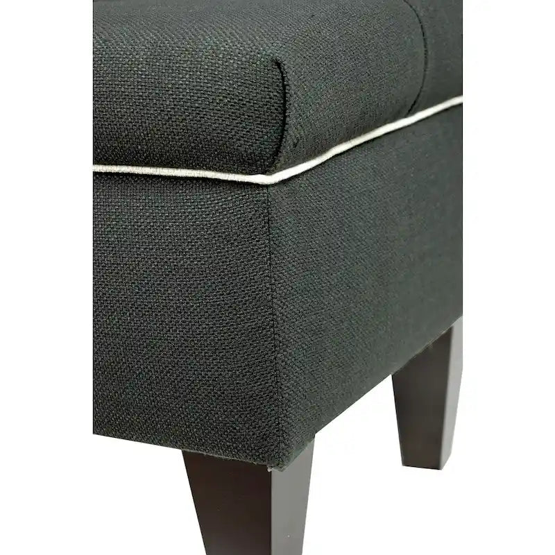 Brooke Diamond Tufted Upholstered Long Storage Bench Ottoman