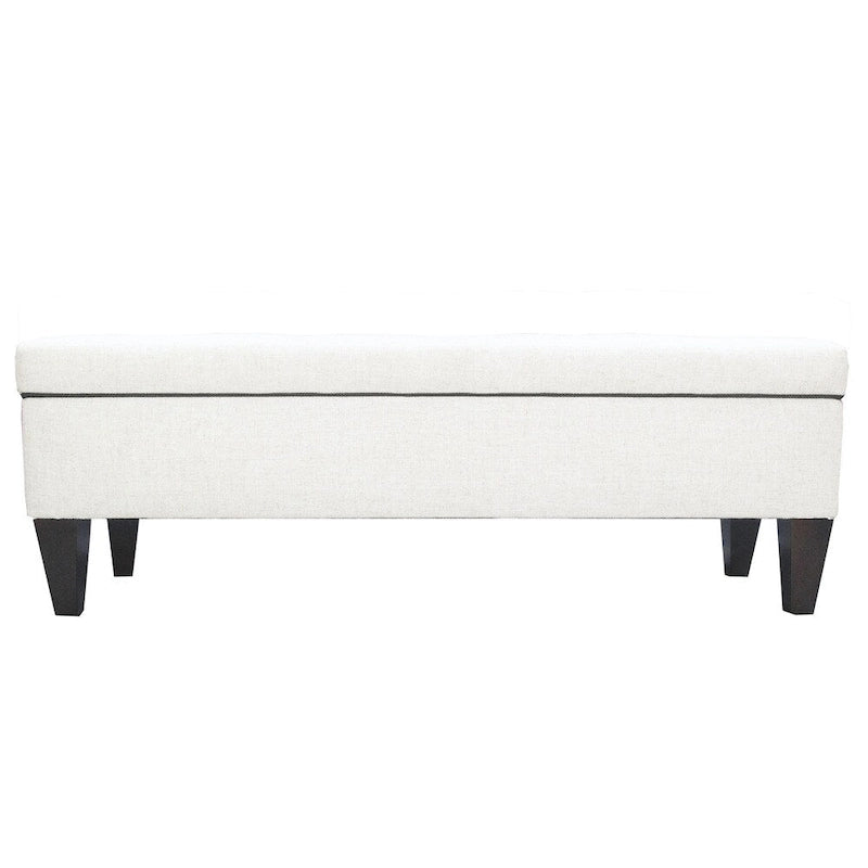 Brooke Diamond Tufted Upholstered Long Storage Bench Ottoman