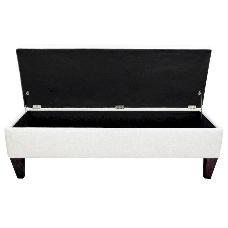 Brooke Diamond Tufted Upholstered Long Storage Bench Ottoman
