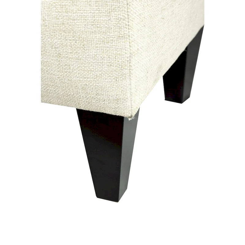 Brooke Diamond Tufted Upholstered Long Storage Bench Ottoman