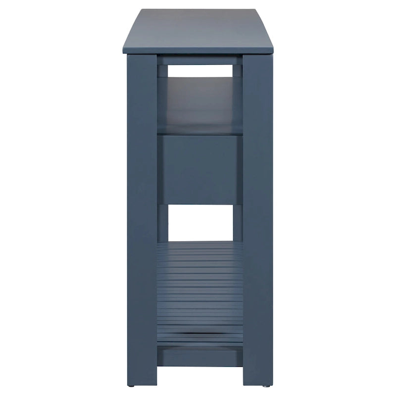 62.2 Modern Console Table with 4 Drawers and 2 Shelves
