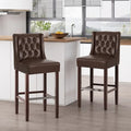 Modern Wing Back Bar Stools (Two-Piece Set)