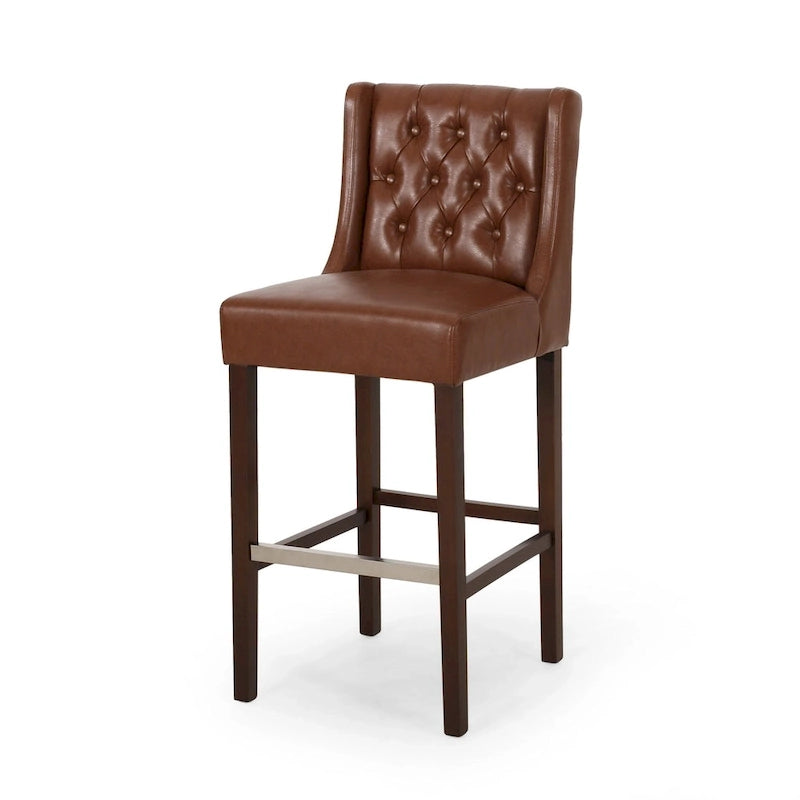 Modern Wing Back Bar Stools (Two-Piece Set)