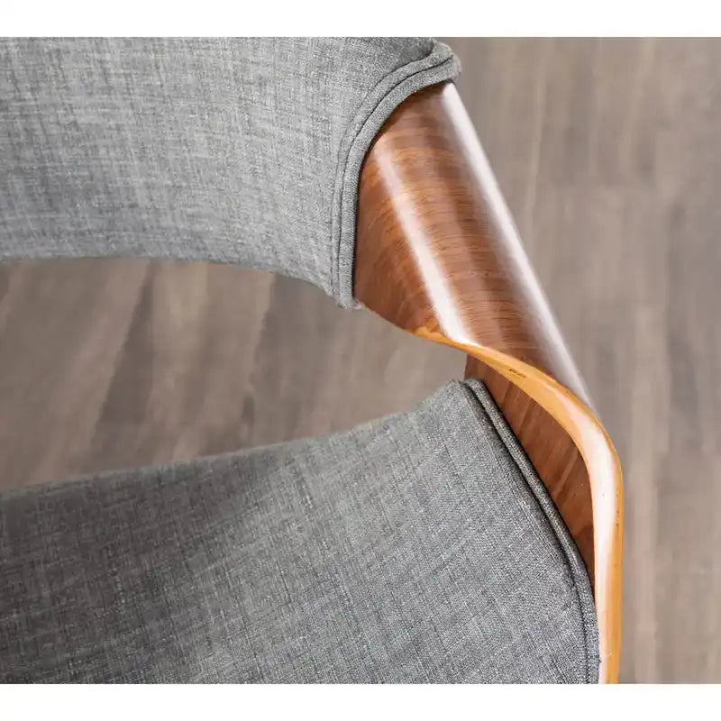 30 Fixed-Height Bar Stool with Bent Wood Legs and Round Footrest (Set of 2)