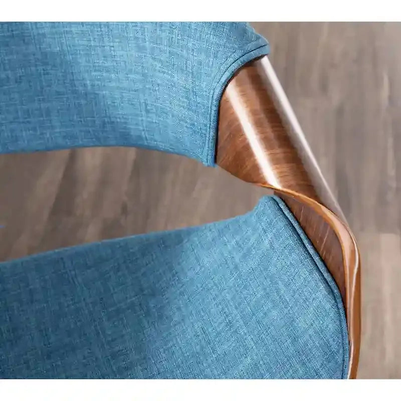 30 Fixed-Height Bar Stool with Bent Wood Legs and Round Footrest (Set of 2)