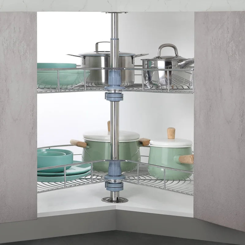Dowell Lazy Susan 32 Diameter - 270 Degree Double Rack Stainless Steel
